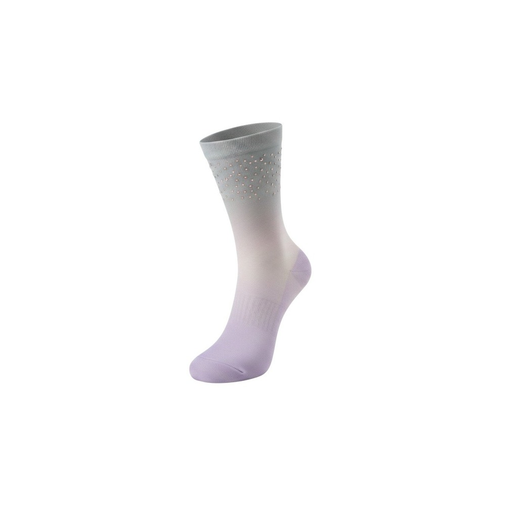 Claire's Crew Socks Girls L Purple Blue New Ombre Rhinestone Sheer Nylon
